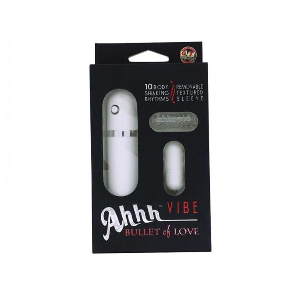 Ahhh 10 Function Bullet Vibe White Sex Toy Product