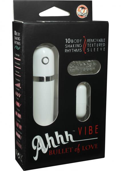 Ahhh 10 Function Bullet Vibe White Sex Toy Product