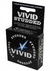Vivid Studded Lubricated Latex Condom 3 Pack Sex Toy Product