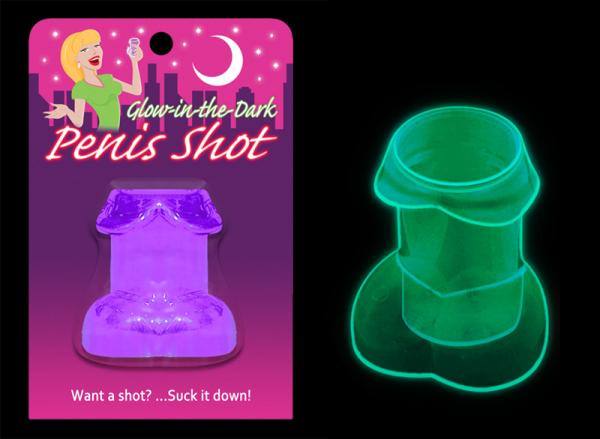 Glow In The Dark Penis Shot Glass Purple Sex Toy Product