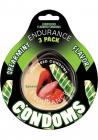 Lubricated Flavored Endurance Condoms 3 Per Pack Spearmint Sex Toy Product