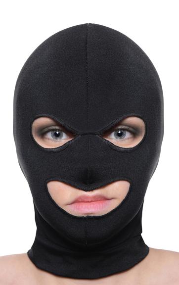 Facade Spandex Hood With Eyes And Mouth Holes Black O/S Sex Toy Product