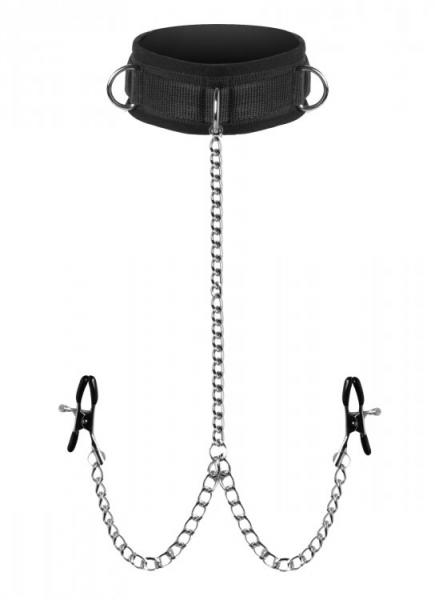 Submission Collar And Nipple Clamps Sex Toy Product