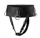 Wand Massager Forced Orgasm Belt O/S Black Leather Sex Toy Product