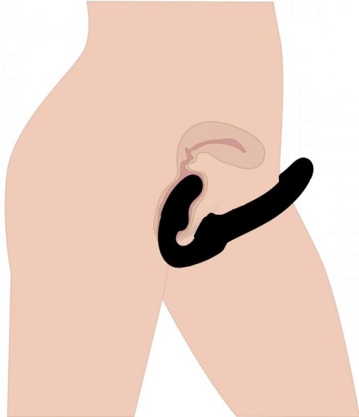 Revolver Strapless Strap On G-Spot Dildo Black Sex Toy Product