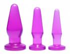 Level Up 3 Piece Anal Plug Set Purple Sex Toy Product