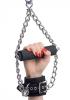 Fur Lined Nubuck Leather Suspension Cuffs with Grip Sex Toy Product Image 2