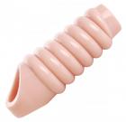Really Ample Ribbed Penis Enhancer Sheath Beige  Sex Toy Product