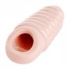 Really Ample Ribbed Penis Enhancer Sheath Beige  Sex Toy Product Image 3