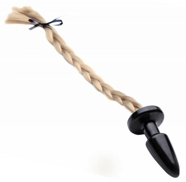 Tailz Pony Tail Blonde Anal Plug Black Sex Toy Product