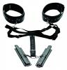 Acquire Easy Access Thigh Harness, Wrist Cuffs Black Sex Toy Product Image 1