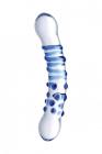 Blu Dual Ended Glass Dildo Sex Toy Product