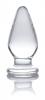 Ember Weighted Tapered Anal Plug Glass Clear Sex Toy Product Image 1