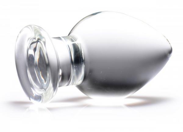 Prisms Molten Wide Glass Butt Plug Clear Sex Toy Product