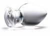 Prisms Molten Wide Glass Butt Plug Clear Sex Toy Product Image 2
