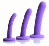 Tri-Play Silicone Dildo 3 Piece Set Purple Sex Toy Product Image 1