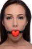 Heart Beat Silicone Heart Shaped Mouth Gag Red Sex Toy Product Image 4
