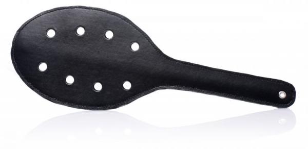 Spanking Rounded Paddle With Holes Black Sex Toy Product
