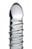 Behemoth Ribbed XL Glass Dildo Clear Sex Toy Product Image 2