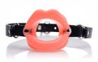 Sissy Mouth Gag Pink Silicone Lips Black Strap Sex Toy Product