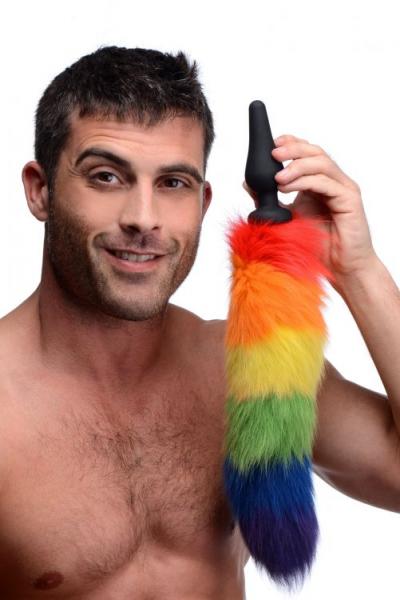 Tailz Rainbow Tail Silicone Butt Plug Sex Toy Product