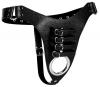 Strict Male Chastity Harness O/S Black Leather Sex Toy Product Image 1