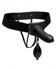 Pumper Inflatable Hollow Strap On Black Sex Toy Product