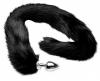 Extra Long Mink Tail Metal Anal Plug Black Sex Toy Product Image 2