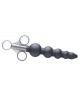 Silicone Graduated Beads Lubricant Launcher Black Sex Toy Product Image 1