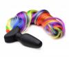 Rainbow Vibrating Pony Tail Anal Plug Sex Toy Product Image 4