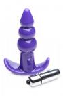 Frisky Bubbling Purple Ribbed Anal Plug Sex Toy Product