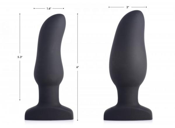 10X Inflatable Vibrating Curved Silicone Anal Plug  Sex Toy Product