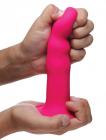 Squeeze-It Squeezable Wavy Dildo Pink Sex Toy Product