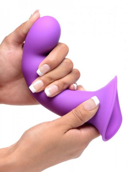 Squeeze-It Squeezable Wavy Dildo Purple Sex Toy Product