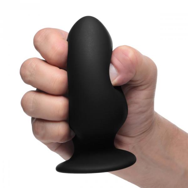 Squeeze-It Squeezable Anal Plug Medium Black Sex Toy Product
