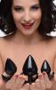 Triple Spades 3 Piece Anal Plug Set Black Sex Toy Product Image 2