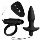 Isabella Remote Silicone Cock Ring And Anal Plug Set Sex Toy Product
