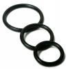 Trinity Silicone Cock Rings Black Sex Toy Product Image 2
