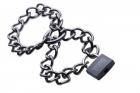Tom Of Finland Locking Chain Cuffs Steel Silver Sex Toy Product