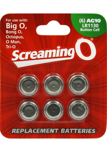Screaming O Batteries AG10 LR1130 Button Cell 6 Pack Sex Toy Product