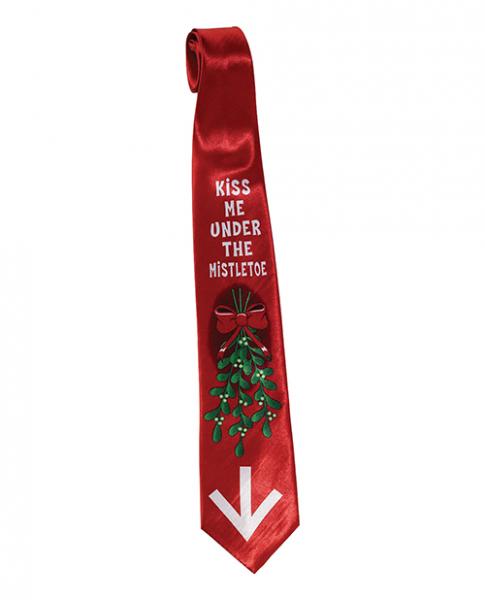 Christmas Tie Kiss Me Under The Mistletoe - Red Sex Toy Product