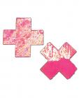 Pastease Color Changing Flip Sequins Cross Pasties Pink O/S Sex Toy Product