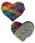 Pastease Color Changing Flip Sequins Heart Rainbow O/S Sex Toy Product