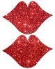 Lips Kisses Red Glitter Pasties O/S Sex Toy Product Image 1