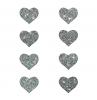 Pastease Mini Glitter Hearts Silver Pack Of 8 Pasties Sex Toy Product Image 1