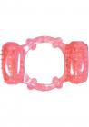 Humm Dinger Double Dinger Dual Vibrating Cock Ring Magenta Sex Toy Product