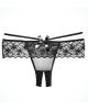 Adore Angel Crotchless Panty Black O/S Sex Toy Product Image 1