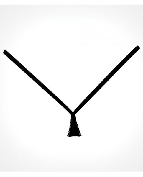 Adore Between The Cheats Velvet  Panty Black O/S Sex Toy Product