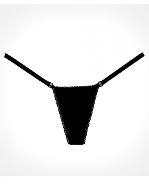 Adore Between The Cheats Wetlook Panty Black O/S Sex Toy Product