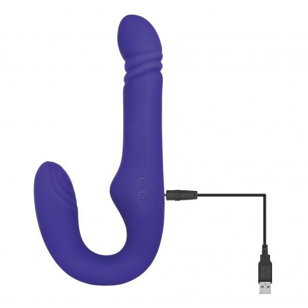 Adam & Eve Eve's Ultimate Thrusting Strapless Strap On - Purple Sex Toy Product